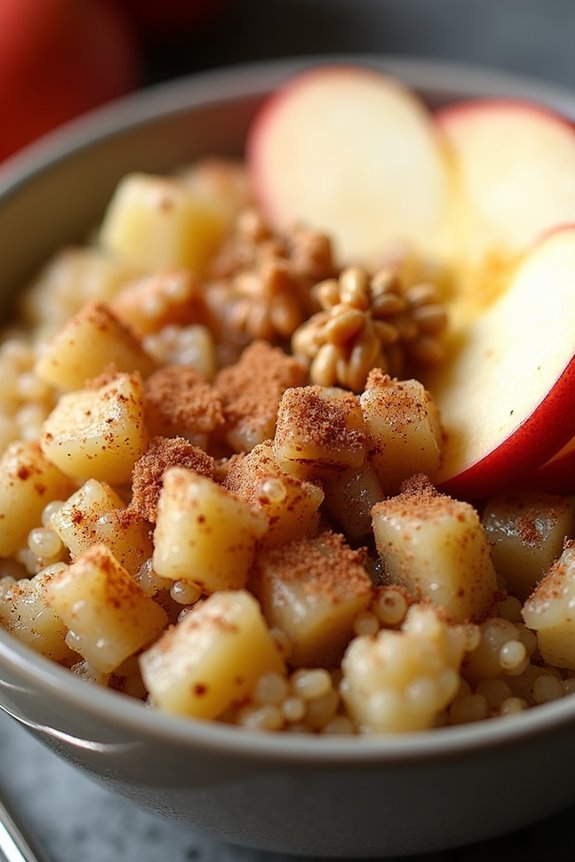 nutritious apple cinnamon quinoa