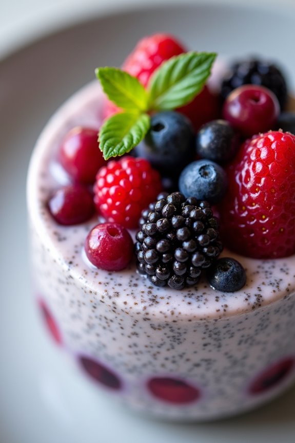 nutritious berry chia pudding