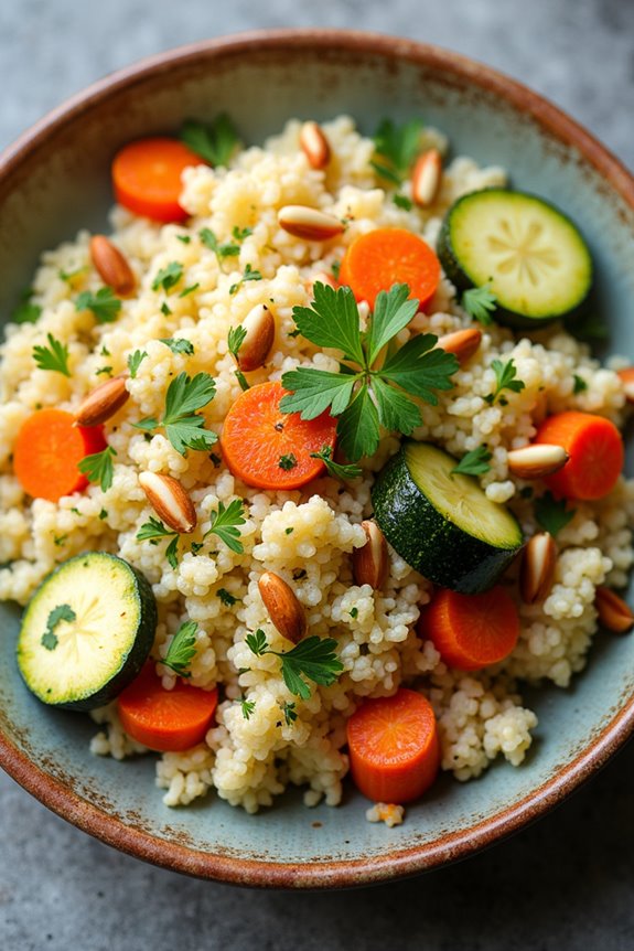 nutritious cauliflower rice pilaf