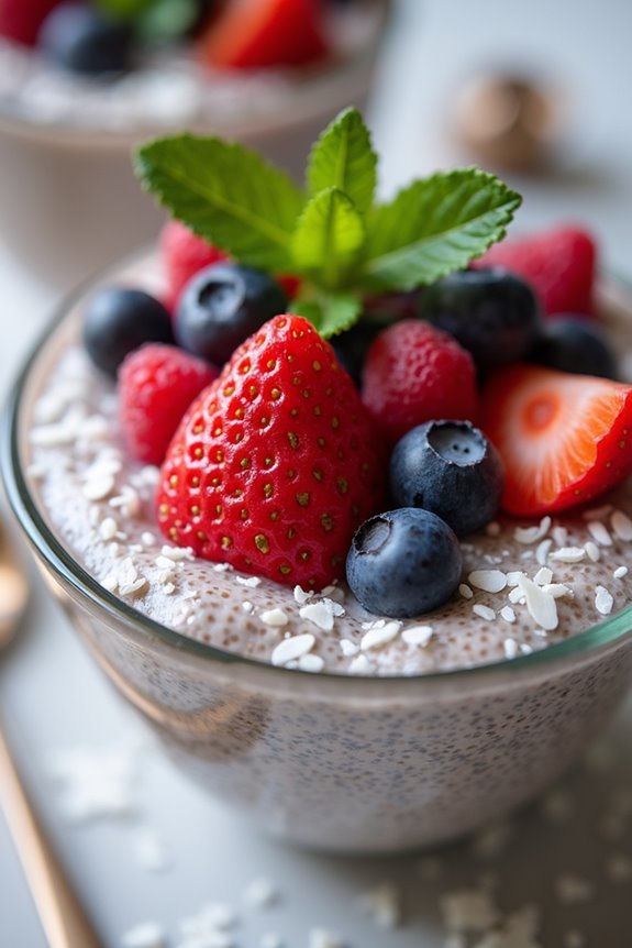 nutritious chia berry pudding