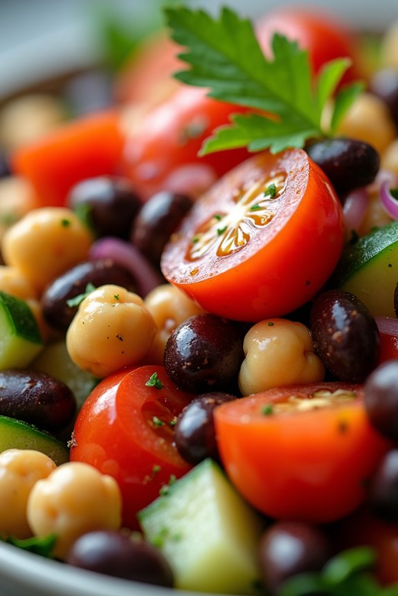 nutritious chickpea bean salad