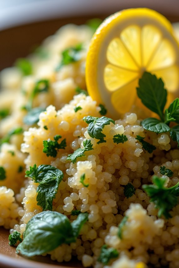 nutritious lemon herb quinoa