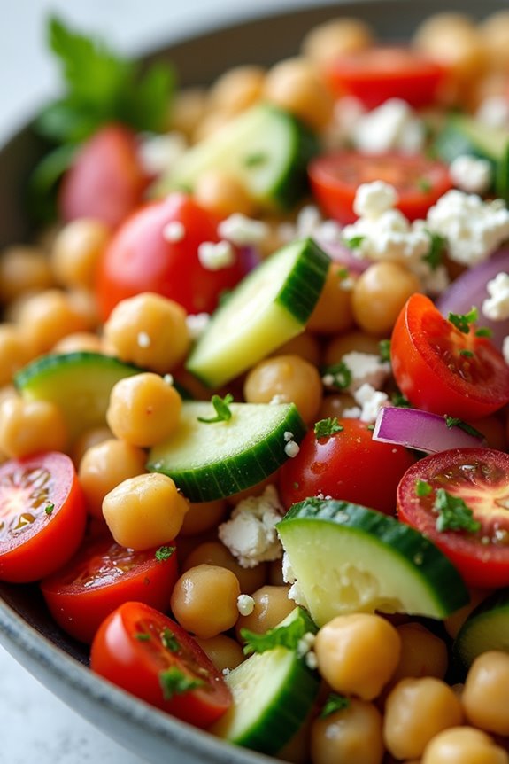 nutritious mediterranean chickpea salad