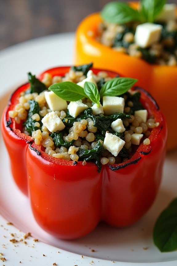 nutritious mediterranean stuffed peppers