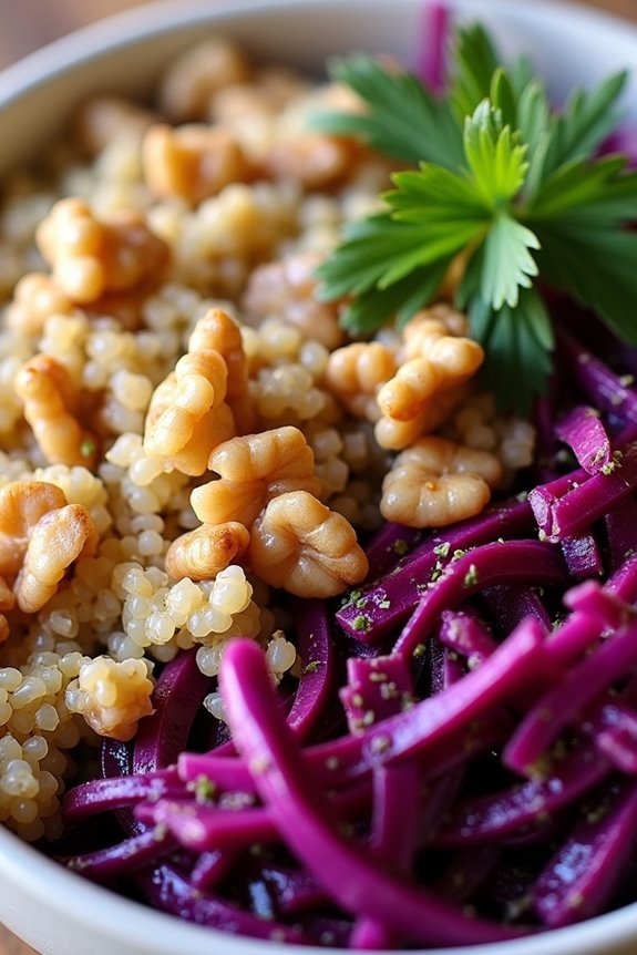 nutritious quinoa cabbage bowl