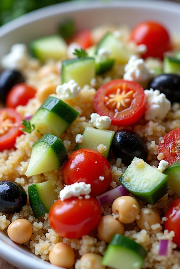 nutritious quinoa chickpea salad