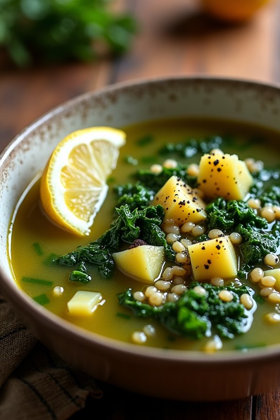 nutritious quinoa kale soup