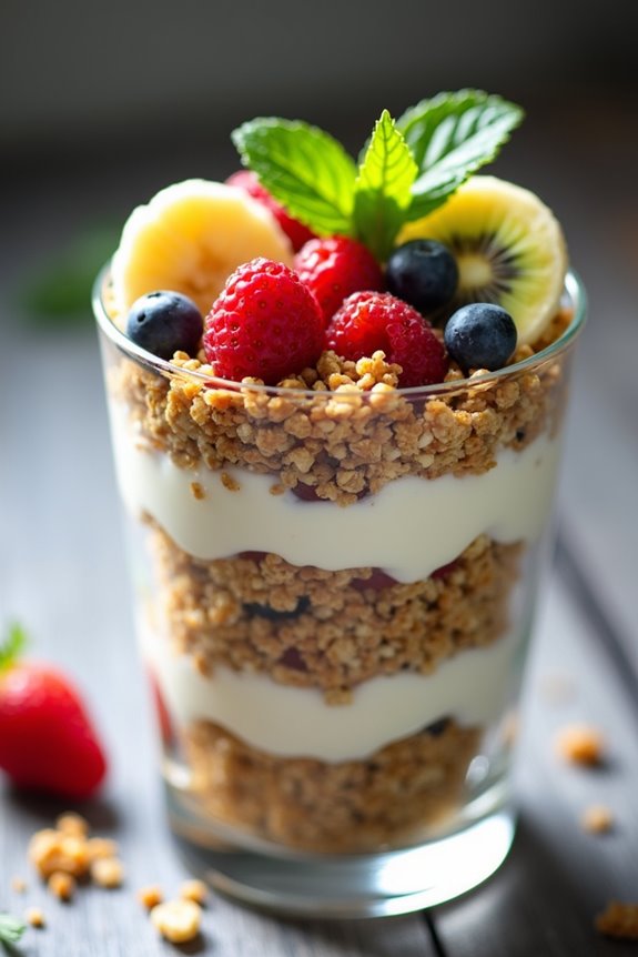 nutritious quinoa yogurt parfait