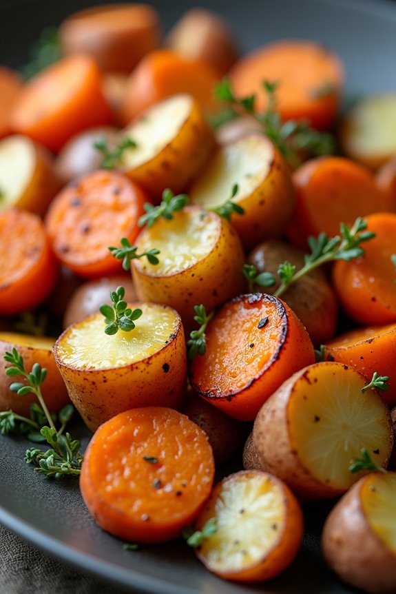 nutritious roasted root vegetables
