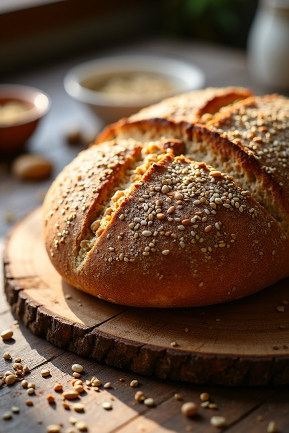 nutty rustic quick bread