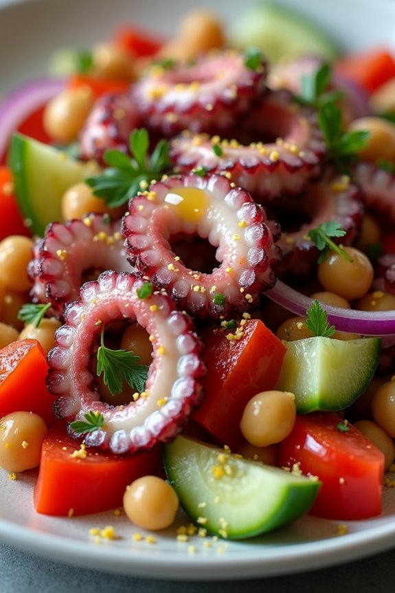 octopus salad with chickpeas