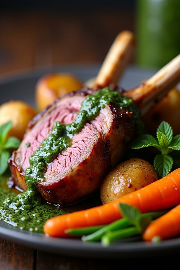 perfectly roasted lamb leg