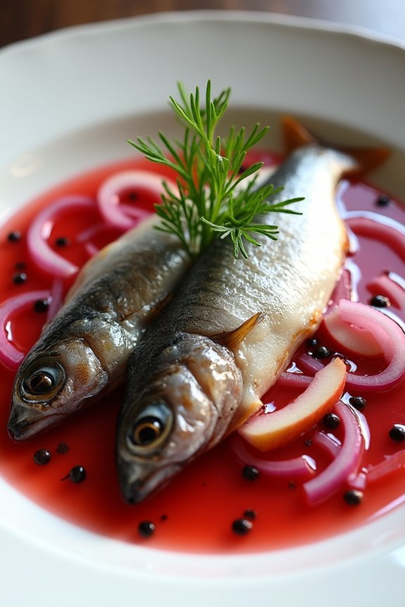 pickled herring with apples