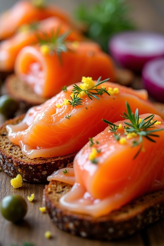 pickled salmon with rye