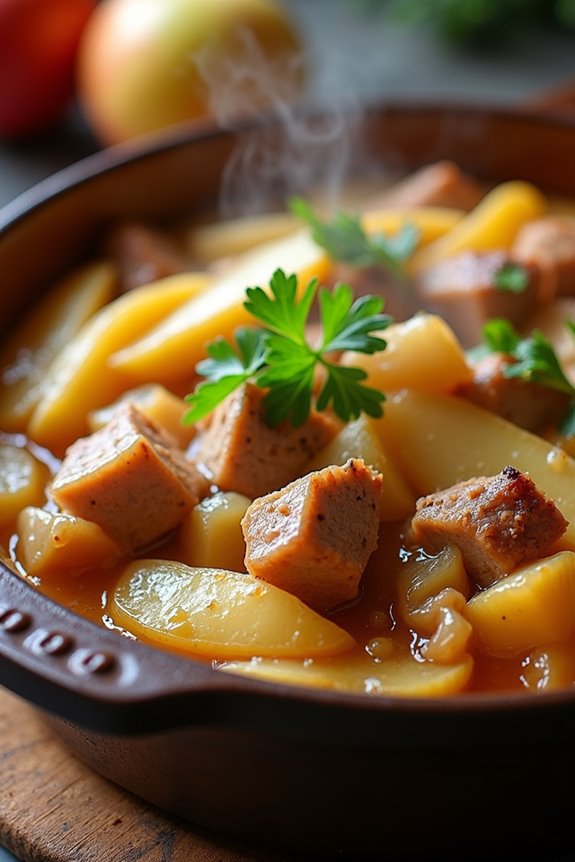 pork and apple comfort casserole