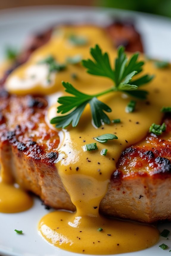 pork chops with mustard sauce