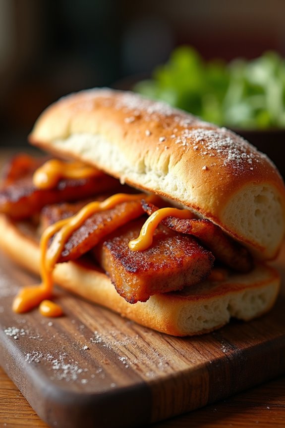 pork sandwich with marinade