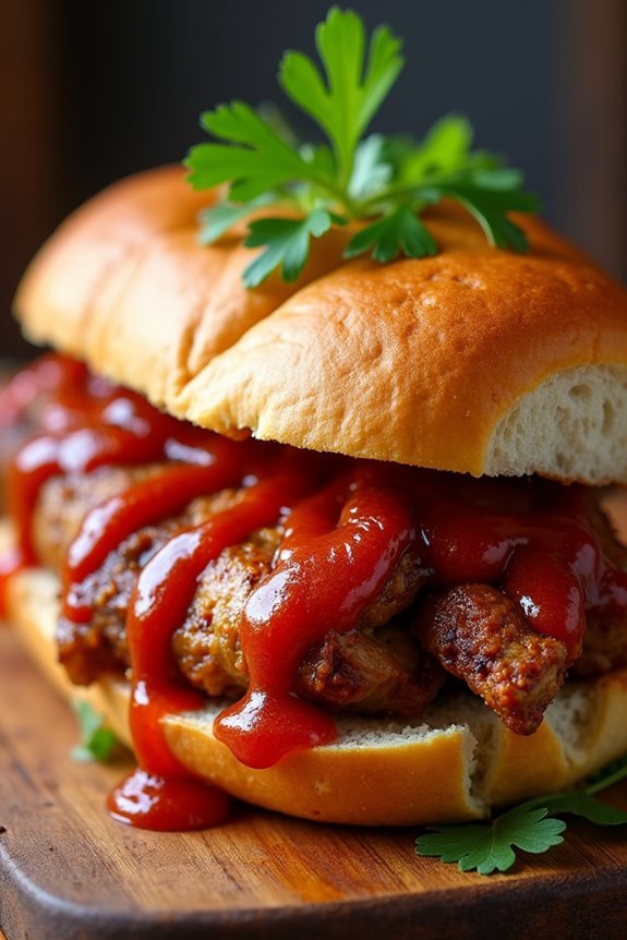 pork sandwich with spice