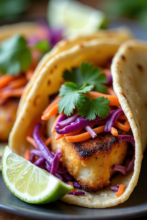 portuguese inspired fish tacos