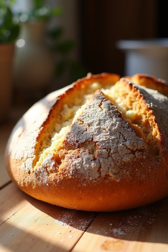 quick tangy rustic bread