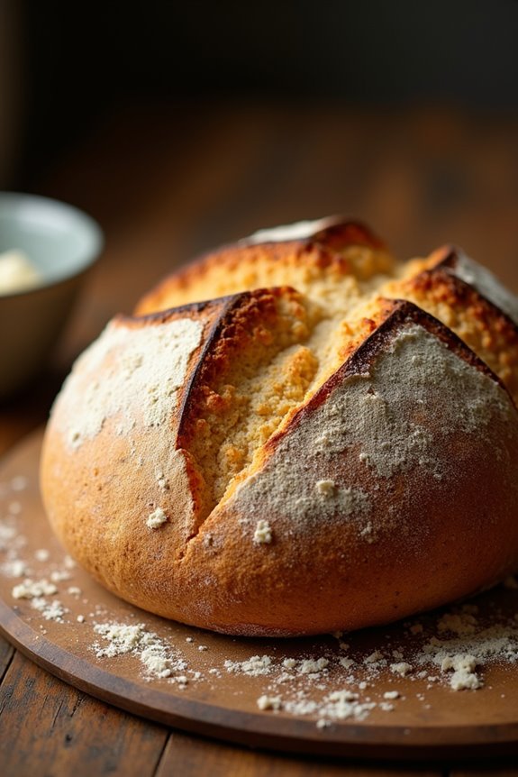 quick tangy rustic bread