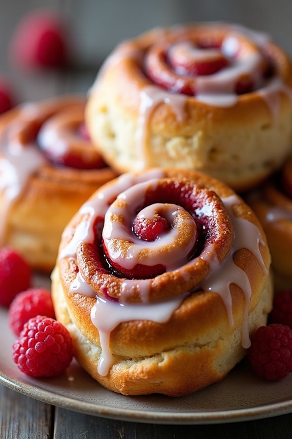 raspberry cinnamon roll delight