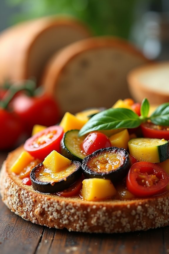 ratatouille with whole grain bread