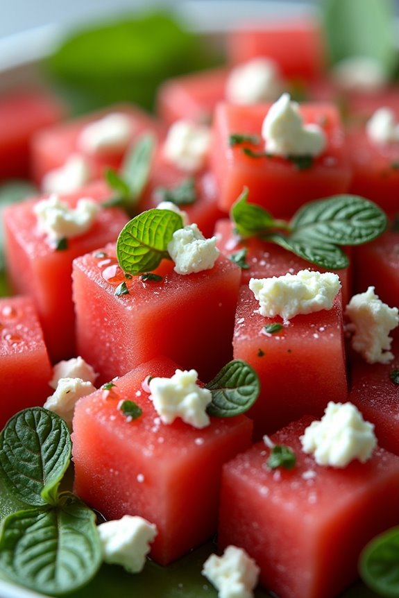 refreshing feta watermelon salad