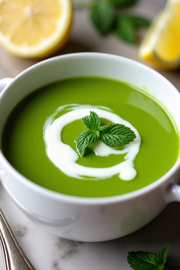 revitalizing minted pea soup