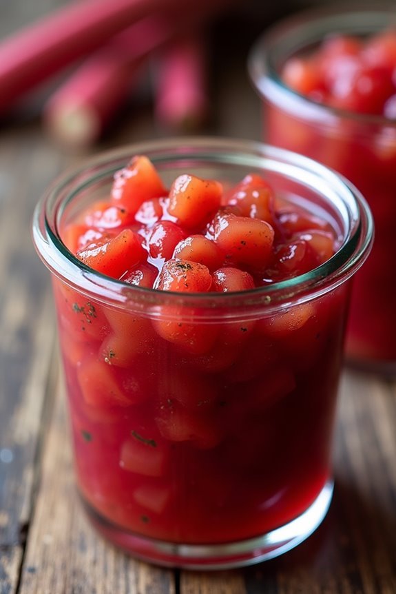 rhubarb chutney with spices