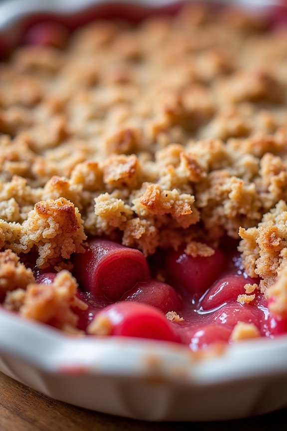 rhubarb crumble tart sweet delight