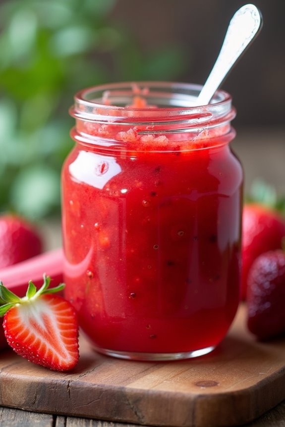 rhubarb strawberry jam delight