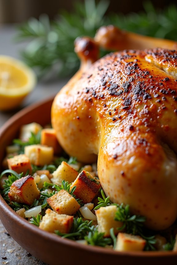 roast chicken with stuffing