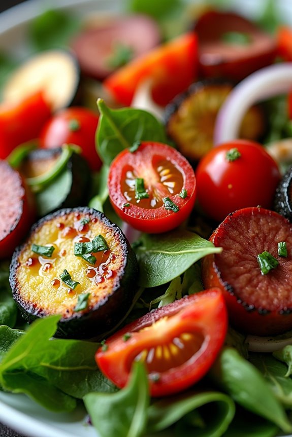 roasted chorizo and vegetables