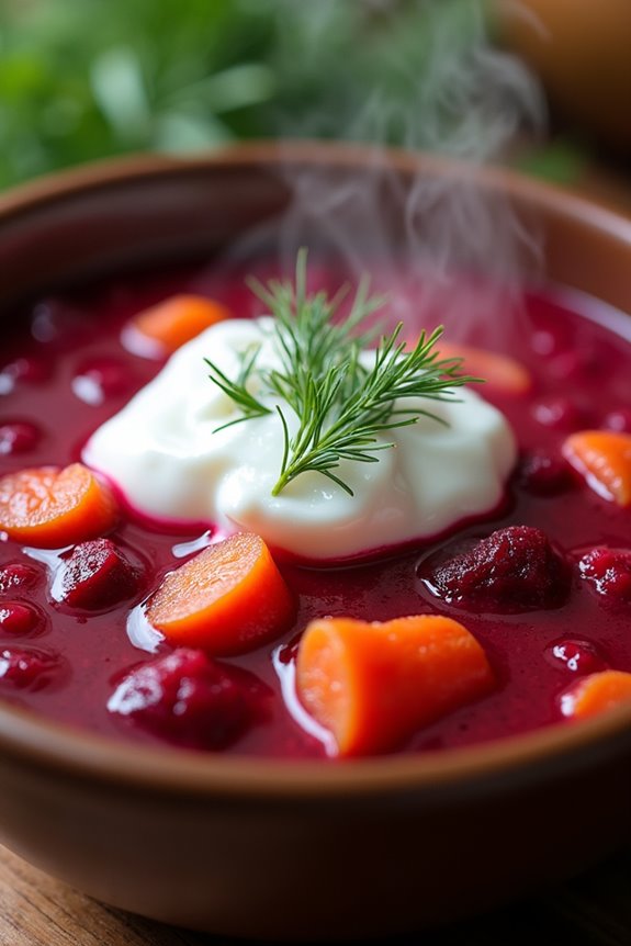 robust and vibrant borscht