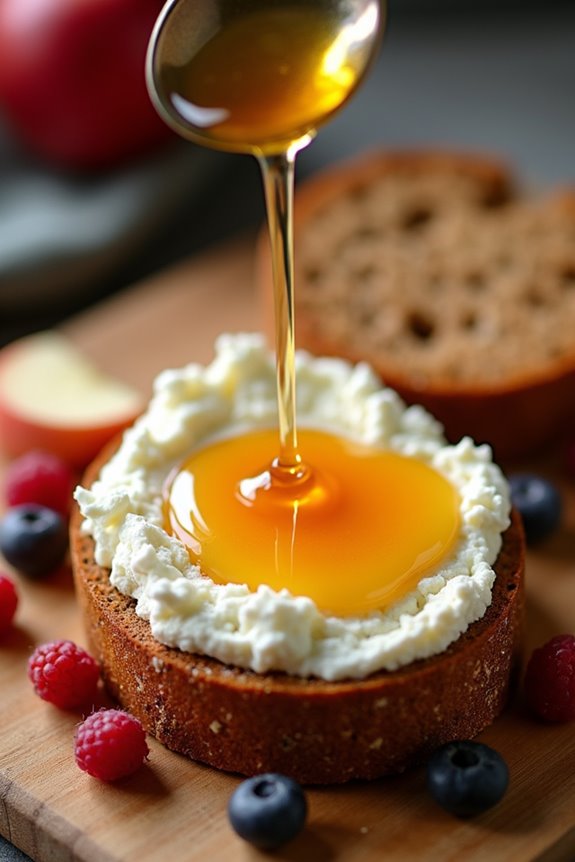 rye bread cheese honey