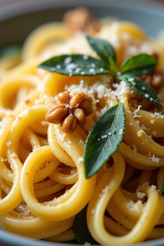 sage infused brown butter pasta