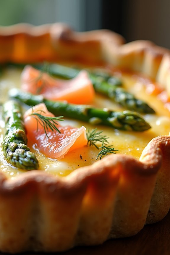 salmon asparagus quiche recipe