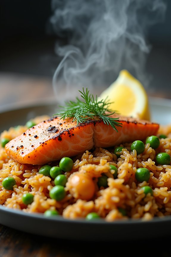 salmon biryani with nordic spices