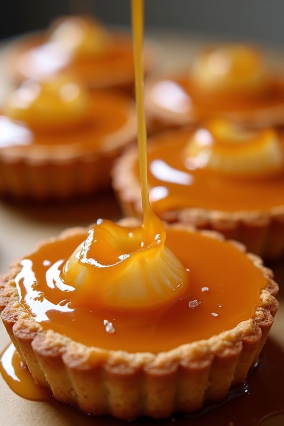 salted caramel custard tarts