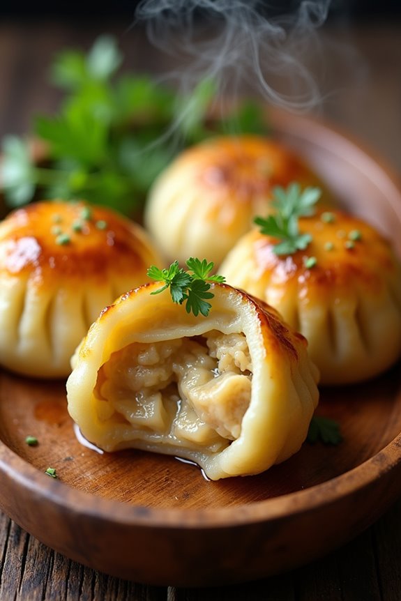 sauerkraut filled potato dumplings