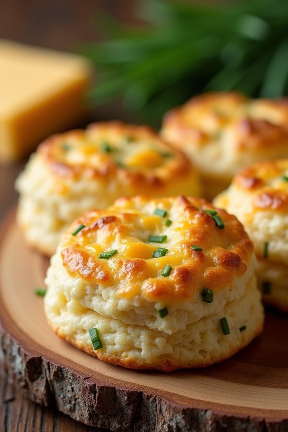 savory cheese and chive biscuits