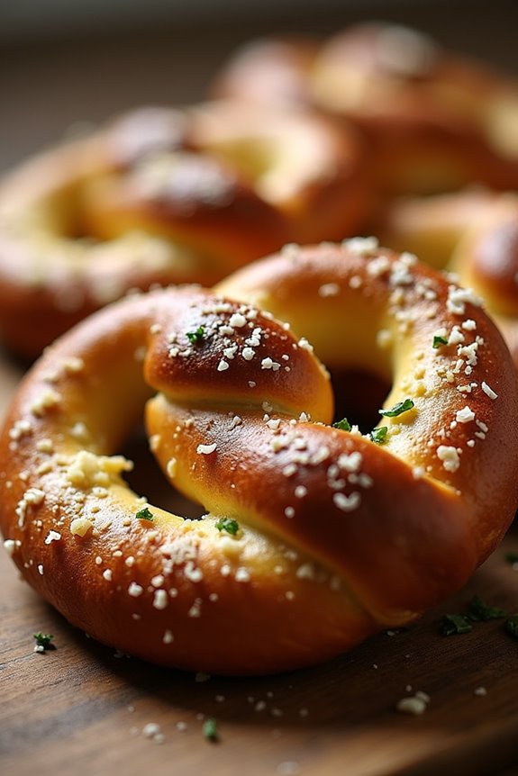 savory garlic parmesan pretzels