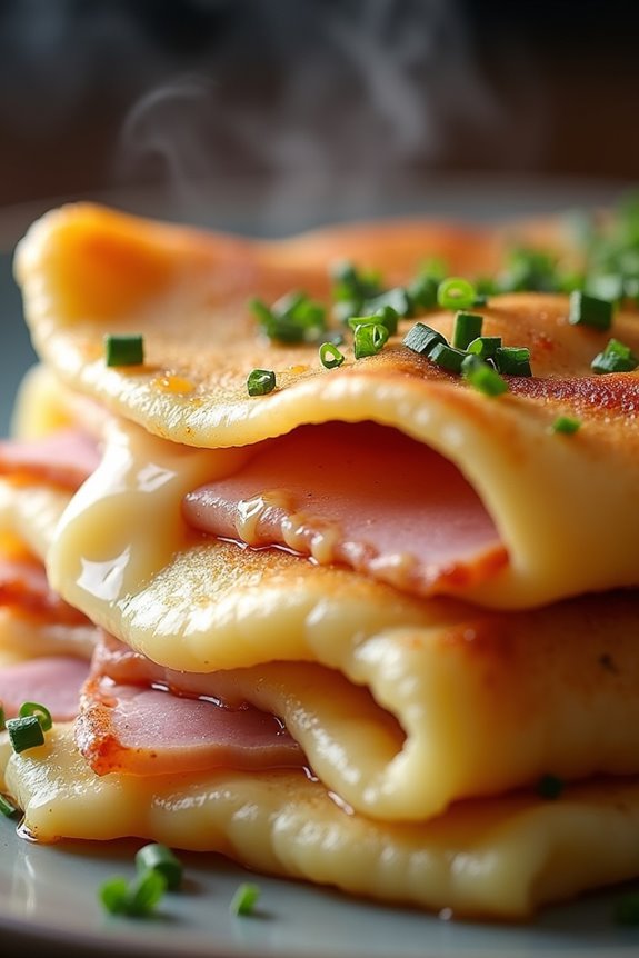 savory ham and cheese lefse