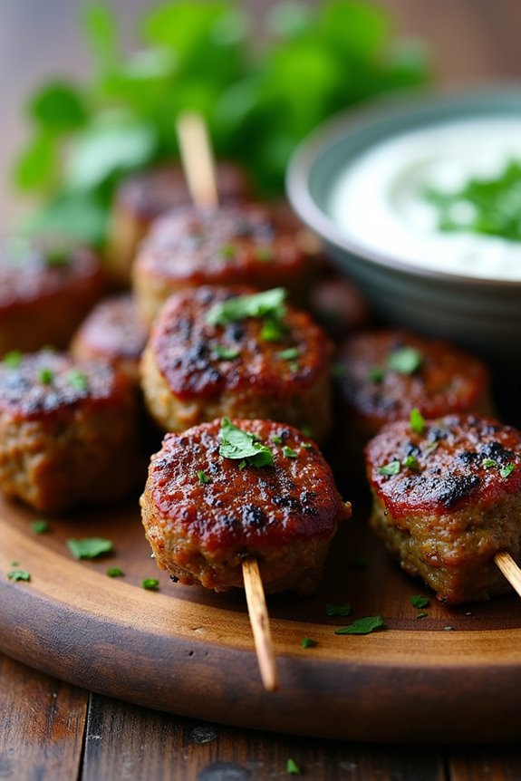 savory lamb kebabs grilled