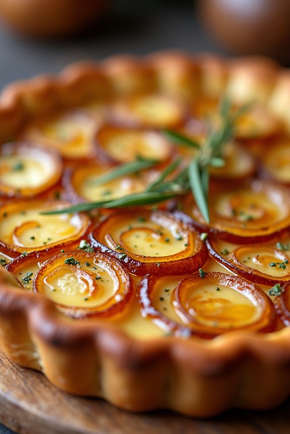 savory onion tart dish