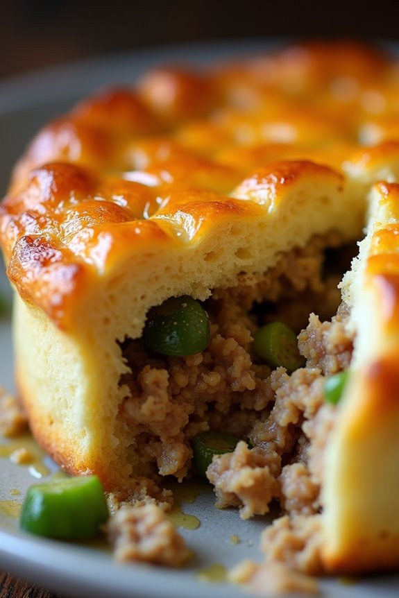 savory pork and leek pudding