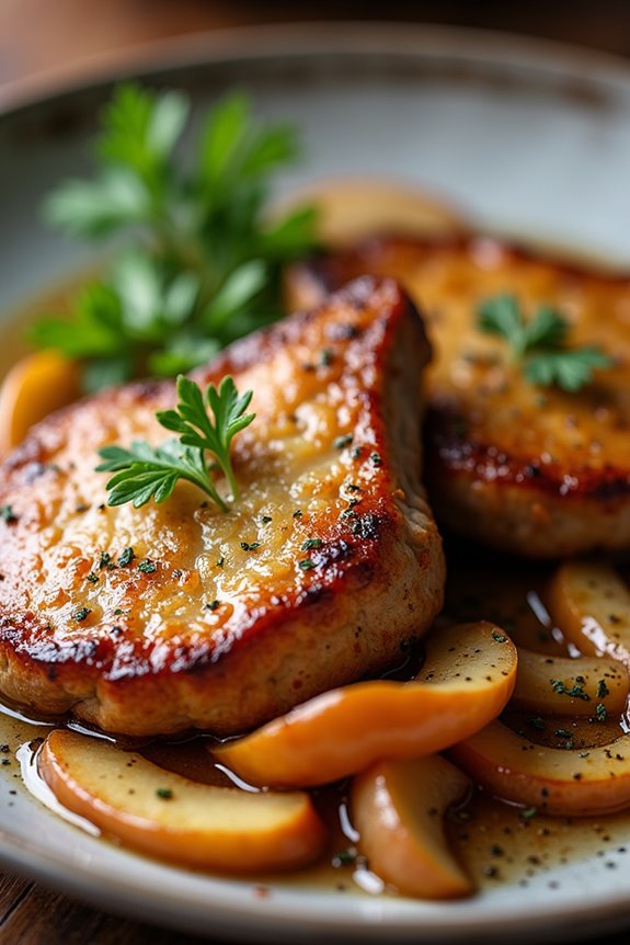 savory pork with apples