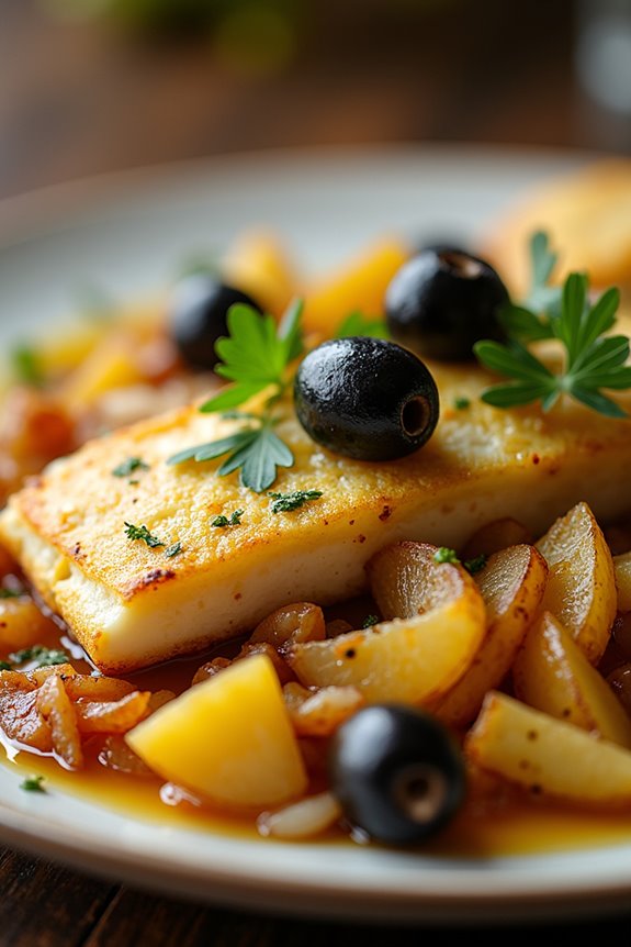 savory portuguese cod dish