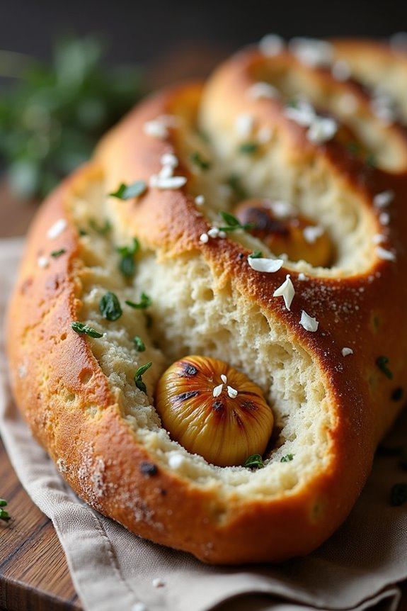 savory roasted garlic bread